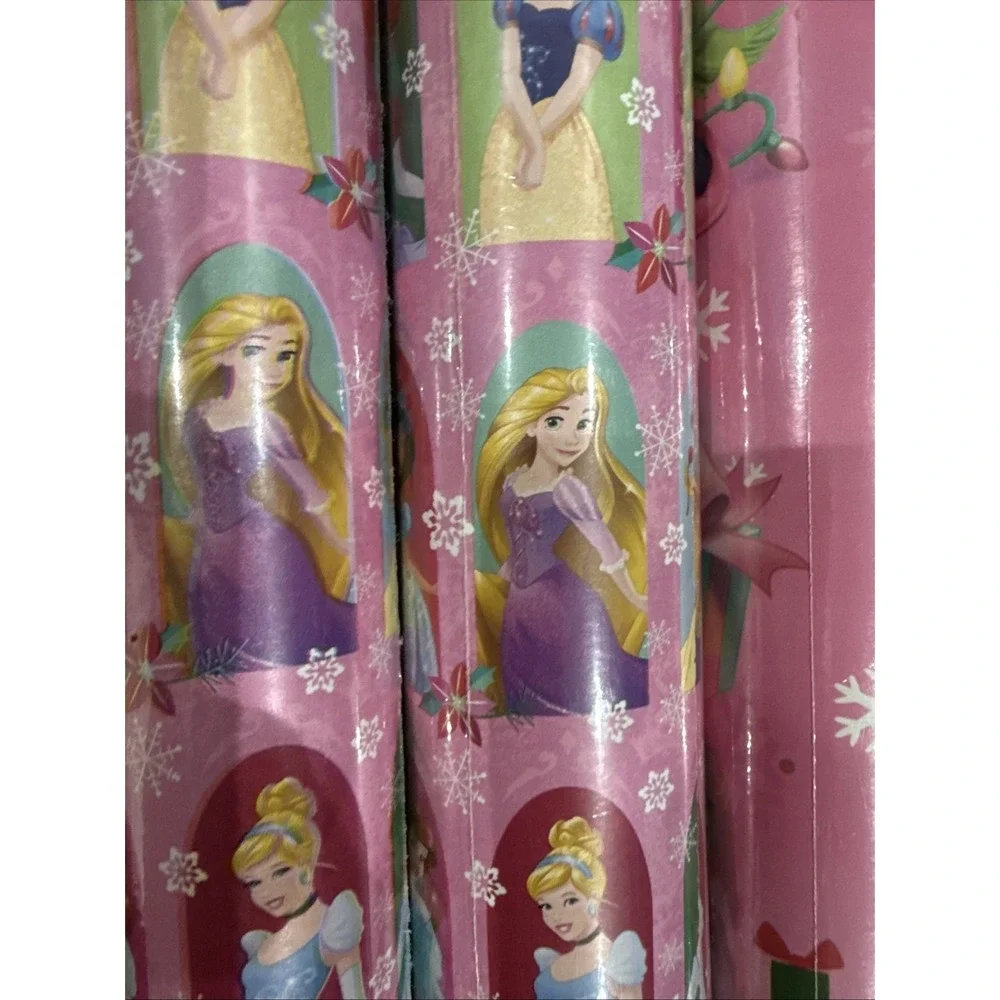 Disney Princess Frozen II Wrapping Paper 4 Roll Lot 80 Sq Ft Factory Sealed